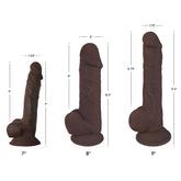 Fleshstixxx 8 Inch Silicone Dildo with Balls - Dark